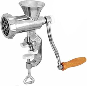Manual Meat Grinder, Stainless Steel Hand Crank Meat Vegetable Grinding Machine, Heavy Duty Manual Meat Grinding Machine for Homemade Burger Patt