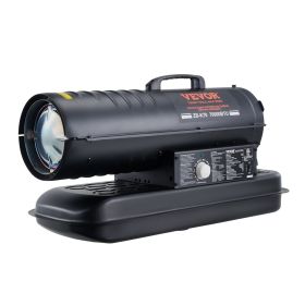VEVOR Kerosene Forced Air Heater, 70000 BTU Portable Torpedo Diesel Space Heater with Thermostat, 5 Gallon Tank Energy-Efficient heavy-duty Heate