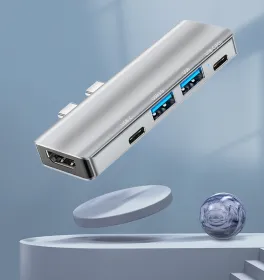 Multiport USB-C Hub Type C To USB 3.0 4K HDMI Adapter For Macbook Pro  Air USA (Option: 5in1)
