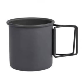 Portable Outdoor Camping Water Cup with Foldable Handle (Type: Camping supplies, Color: Black)