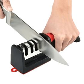 Multifunction Knife Sharpener Handheld Quick Sharpening Stone (Type: Sharpening Stone, Color: Red)